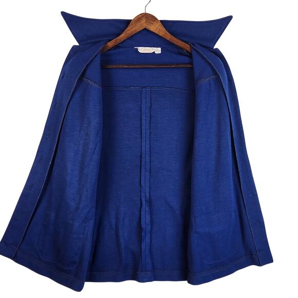 Vintage Russ Merino Wool Caridgan with Patch Pockets Pointed Collar Woman’s SZ L - Picture 2 of 13